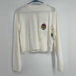 VOLCOM POCKET DIAL LONG SLEEVE TEE - STAR WHITE Size Small